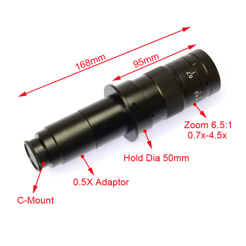 Full Set 16MP Industrial Microscope Camera HDMI USB Outputs with 180X C-mount Lens 2307S