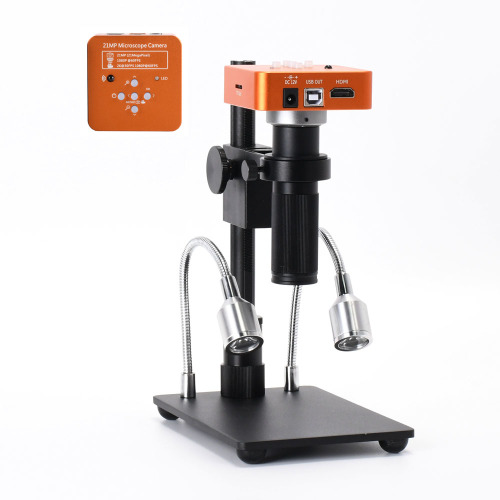 Full Set 21MP 2K 1080P 60FPS Full HD HDMI USB C-mount Electronic Industry Microscope Camera Kit for PCB Repair Portable