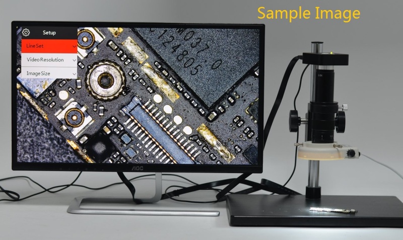 Full Set 21MP 1080P 60FPS 2K Full HD HDMI USB C-Mount Electronic Industry Microscope Camera Digital Magnifier for PCB Repair