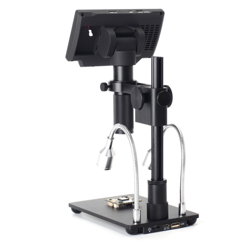 5.1 inch Screen 16MP 4K 1080P 60FPS HDMI USB & WIFI Digital Microscope Camera 150X C-mount Lens with IMX SONY Sensor 1070