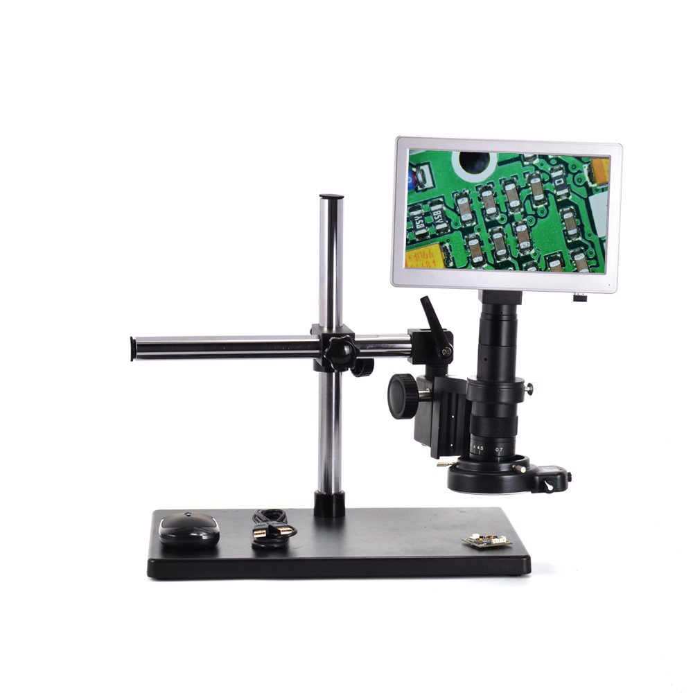 Full set 5.0MP 9 Inch Screen AIO Digital Tablet USB TF Card Measurement FULL HD Tablet Industrial Microscope Camera with 180X Lens 1091