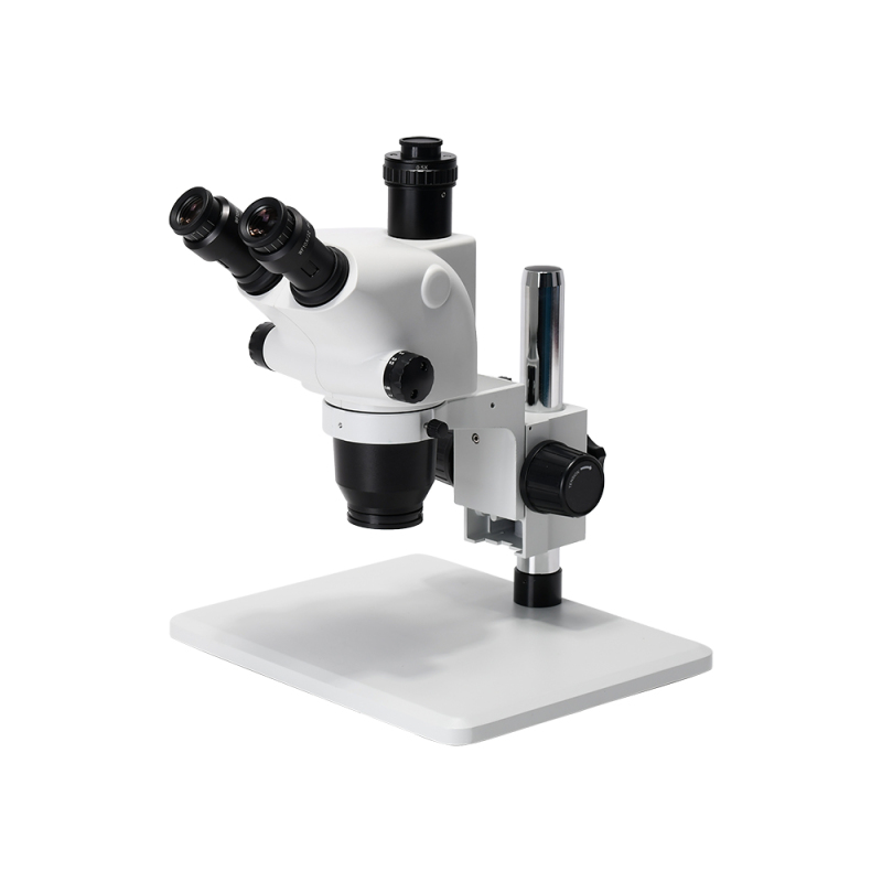 optional 6.5-65x Trinocular Stereo Microscope Continuous Zoom Metal Stand set Working Distance 110mm,for for PCB Analyse Repair