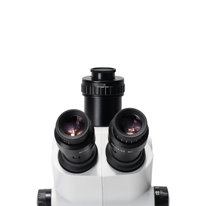 optional 6.5-65x Trinocular Stereo Microscope Continuous Zoom Metal Stand set Working Distance 110mm,for for PCB Analyse Repair