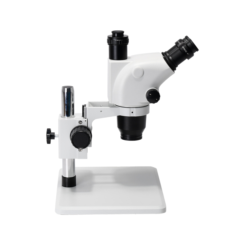 optional 6.5-65x Trinocular Stereo Microscope Continuous Zoom Metal Stand set Working Distance 110mm,for for PCB Analyse Repair