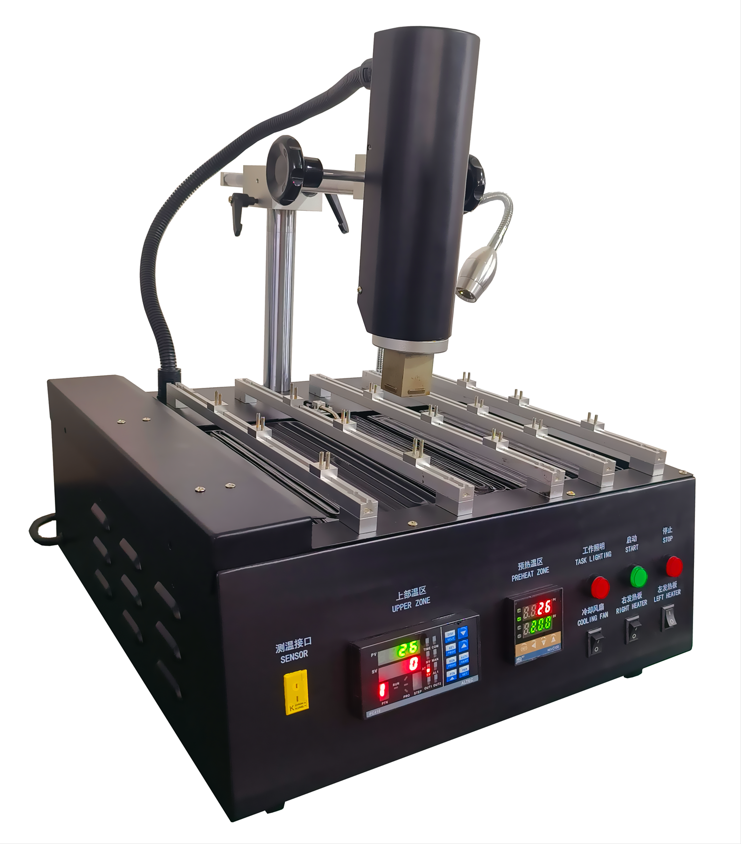 BGA Rework Station Two Temperature Zone Desoldering Station Precision Instrumentation Control Extra Large Preheating Platform High Power