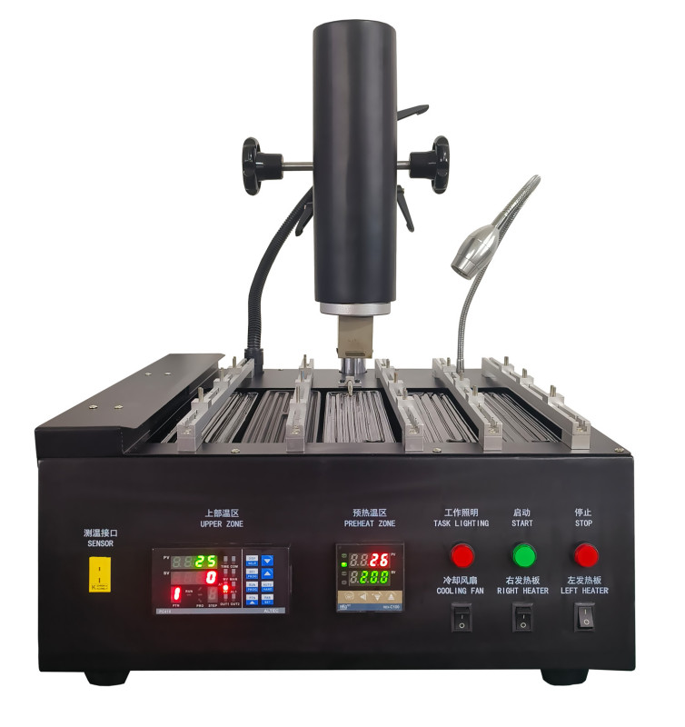 BGA Rework Station Two Temperature Zone Desoldering Station Precision Instrumentation Control Extra Large Preheating Platform High Power