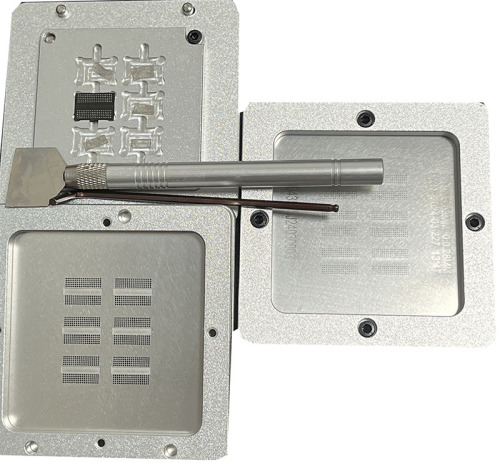 BGA Fixed Ball Placement Station DDR Chip Batch Manual Multi-function One-out-of-six Processing Tinning Stencil Fixture