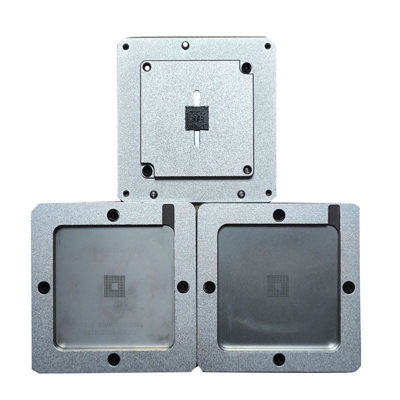 LPC3130FET180 BGA Reballing Kit IC Chip Reballing Station Rework Machine Accessory Silver Platform Template Holder Fixture Jig Kit Set