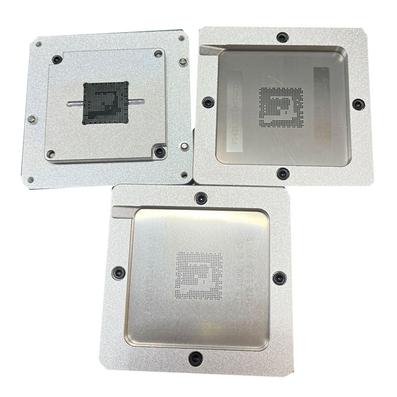 MT5835ACAQAC RTD2873ESQ MT5566GQVT BGA Reballing Kit IC Chip Reballing Station Rework Machine Accessory Silver Platform Template Holder Fixture Jig Kit Set