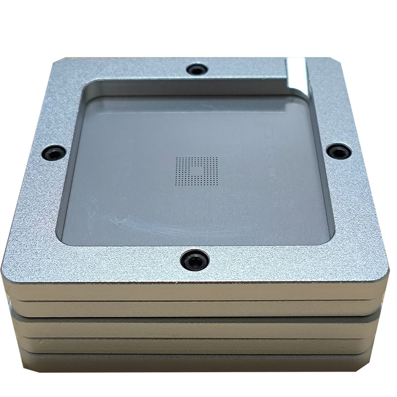 LPC3130FET180 BGA Reballing Kit IC Chip Reballing Station Rework Machine Accessory Silver Platform Template Holder Fixture Jig Kit Set