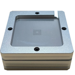 LPC3130FET180 BGA Reballing Kit IC Chip Reballing Station Rework Machine Accessory Silver Platform Template Holder Fixture Jig Kit Set