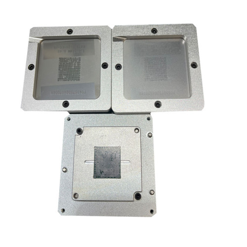 MT5835ACAQAC RTD2873ESQ MT5566GQVT BGA Reballing Kit IC Chip Reballing Station Rework Machine Accessory Silver Platform Template Holder Fixture Jig Kit Set