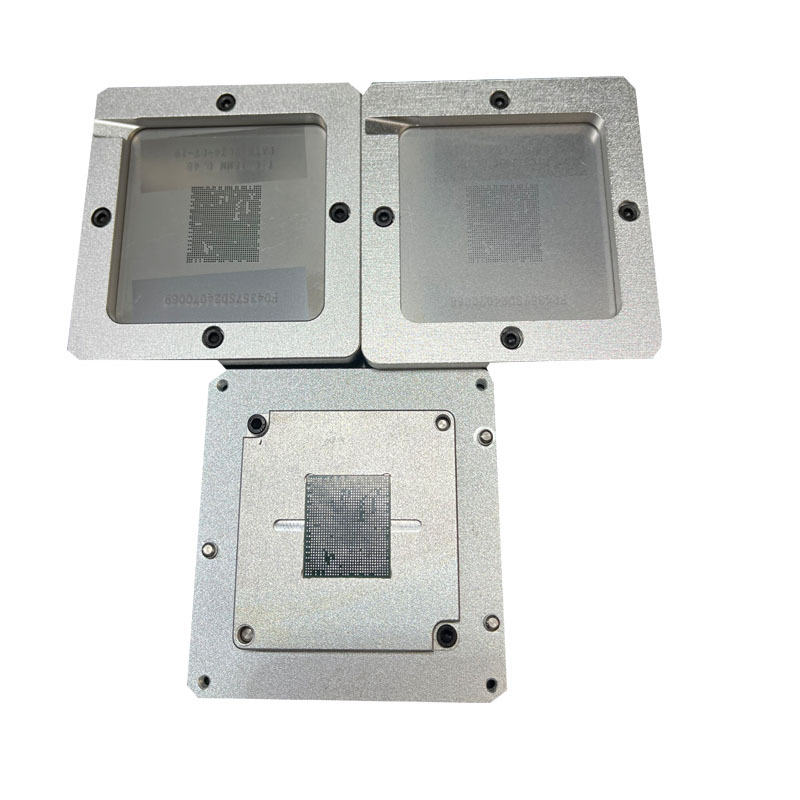 MT5835ACAQAC RTD2873ESQ MT5566GQVT BGA Reballing Kit IC Chip Reballing Station Rework Machine Accessory Silver Platform Template Holder Fixture Jig Kit Set