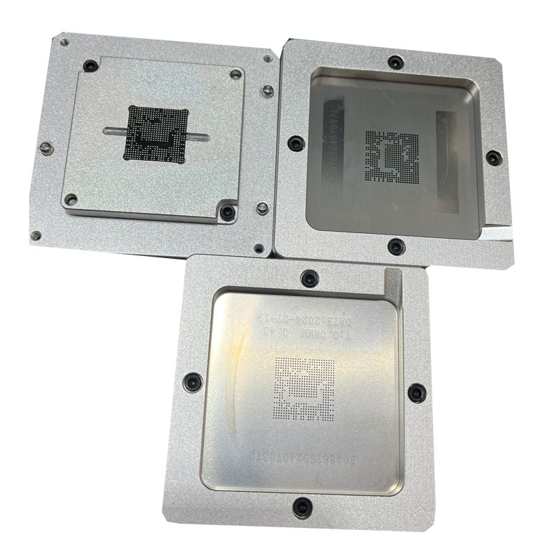 MT5835ACAQAC RTD2873ESQ MT5566GQVT BGA Reballing Kit IC Chip Reballing Station Rework Machine Accessory Silver Platform Template Holder Fixture Jig Kit Set