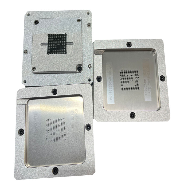 MT5835ACAQAC RTD2873ESQ MT5566GQVT BGA Reballing Kit IC Chip Reballing Station Rework Machine Accessory Silver Platform Template Holder Fixture Jig Kit Set