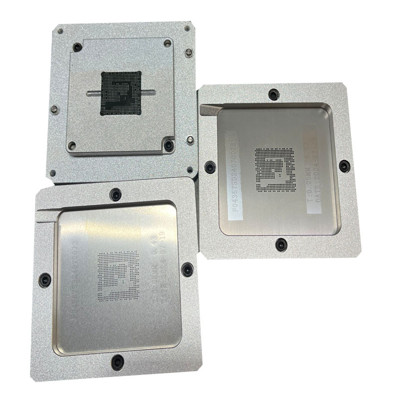 MT5835ACAQAC RTD2873ESQ MT5566GQVT BGA Reballing Kit IC Chip Reballing Station Rework Machine Accessory Silver Platform Template Holder Fixture Jig Kit Set