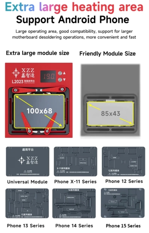 L2023 Intelligent Desoldering Station For iPhone X-14PM/15 Pro Max Motherboard IC Chip BGA Stencil Welding Heater Tool