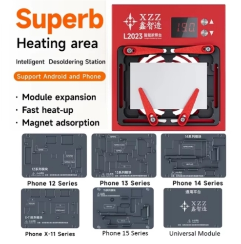 L2023 Intelligent Desoldering Station For iPhone X-14PM/15 Pro Max Motherboard IC Chip BGA Stencil Welding Heater Tool