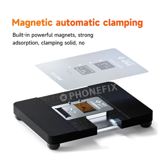 L23-CPU Reballing Stencil Kit For iPhone A8-A16 Android Lower Steel Mesh Universal Magnetic Base BGA Tin Planting Table