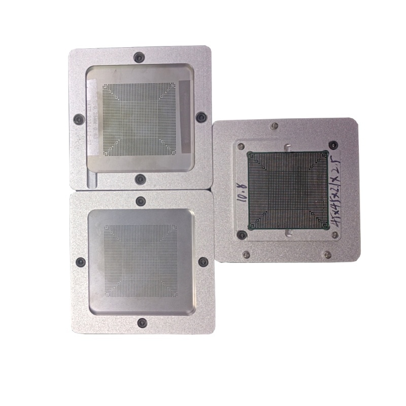 Graphics BGA Reballing Kit IC Chip Reballing kit Silver Platform Template Holder Fixture Jig Kit