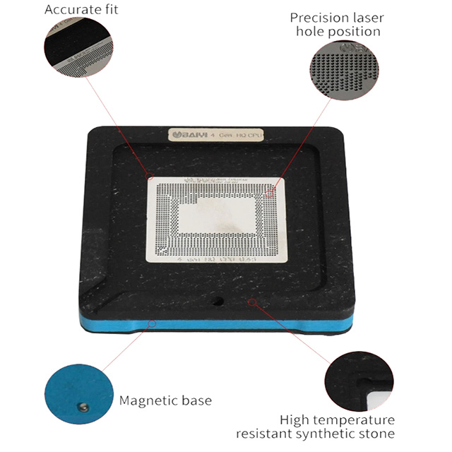 DS-201A BGA Reballing Stencil Soldering Tool Kit For Macbook Air/Pro Macbook A1534/A2159 IC Chip Planting Tin Template Fixture