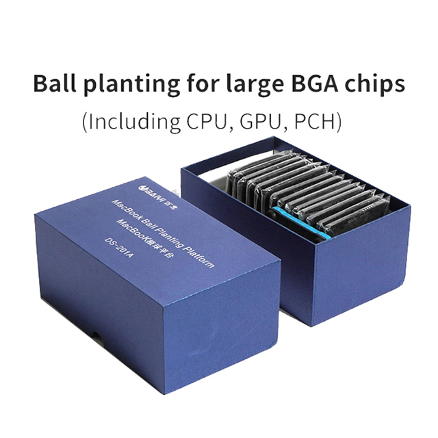 DS-201A BGA Reballing Stencil Soldering Tool Kit For Macbook Air/Pro Macbook A1534/A2159 IC Chip Planting Tin Template Fixture