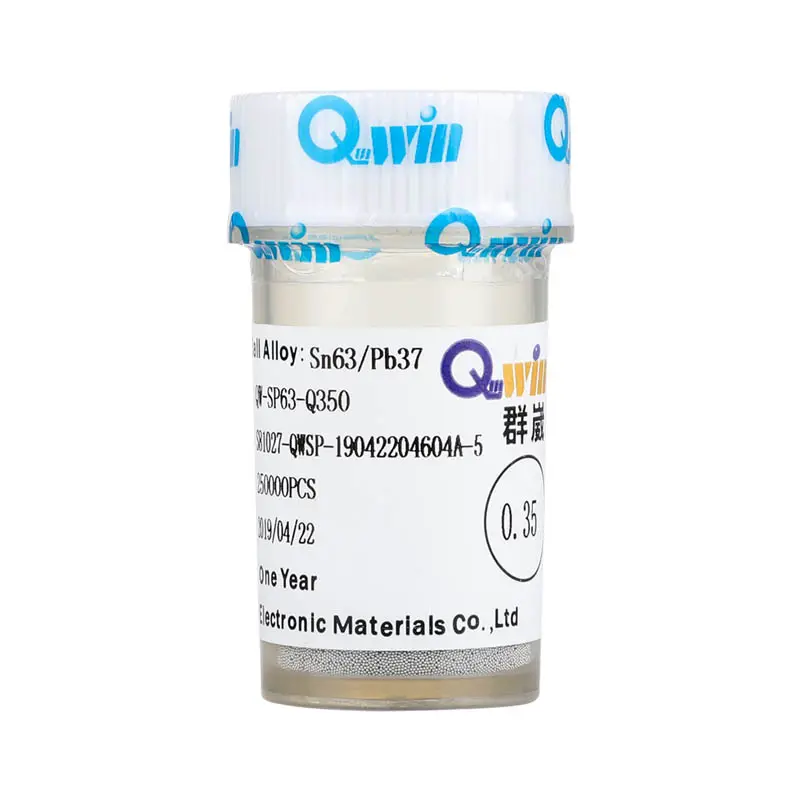 Sn63/Pb37 0.2mm-0.76mm Leaded BGA Solder Balls for Welding Machine Sn63/Pb37 Leaded BGA Soldering