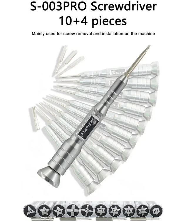 S-003PRO Screwdriver Kit for Macbook All Android Phones Screw Removal Installation for Microsoft Tablets Full Range Repair Tool