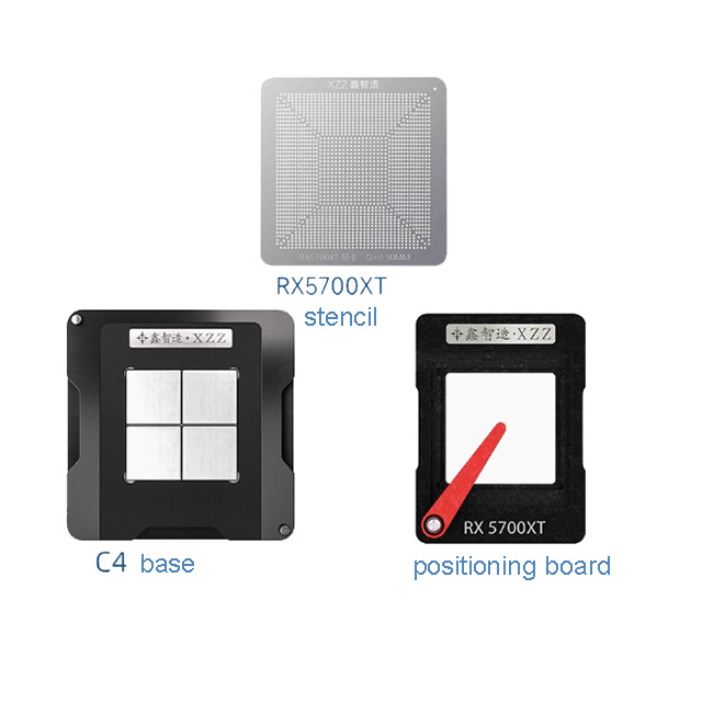 BGA reballing stencil for laptop cpu RX5700XT Direct heating 215-0917220 BGA template