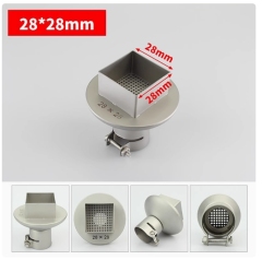 Hot Air Gun Square Nozzles 15-45mm BGA Soldering Station Rework Stations Universal BGA Titanium Alloy Nozzle Welding Accessories