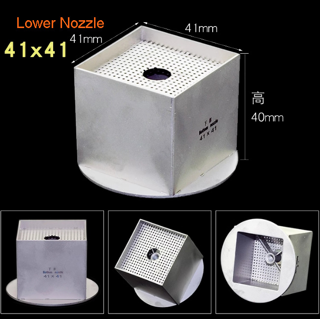 BGA Upper Part TOP Nozzle Hot Air Nozzle For Rework Station 15x15 18x18 20x20 25x25 28x28 31x31 35x35 41x41 45x45 55x55