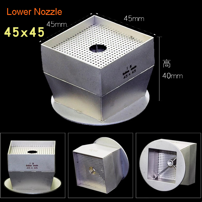 BGA Upper Part TOP Nozzle Hot Air Nozzle For Rework Station 15x15 18x18 20x20 25x25 28x28 31x31 35x35 41x41 45x45 55x55