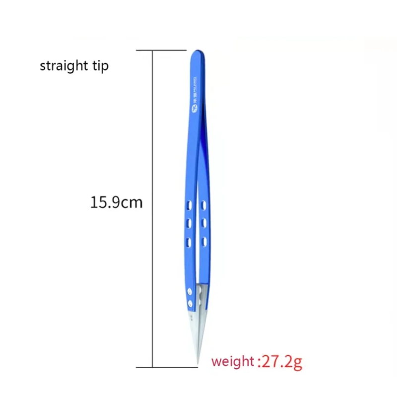 MiJing Anti-static Ceramic tweezers Stainless Steel Ultra Fine Tweezers Flying Wires Maintenance tool For IC motherboard repair