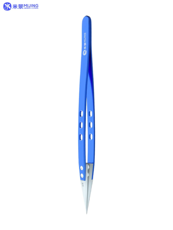MiJing Anti-static Ceramic tweezers Stainless Steel Ultra Fine Tweezers Flying Wires Maintenance tool For IC motherboard repair