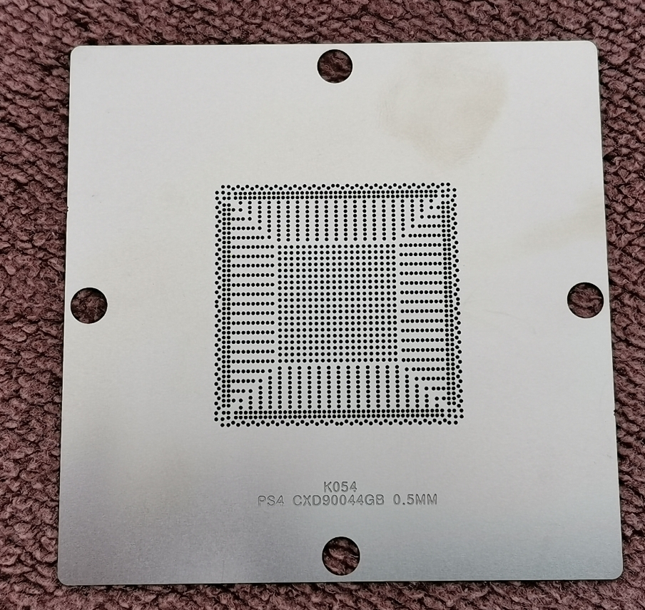 PS4 CPU CXD90044GB customize bga reballing kit 80x80 90x90 CXD90044 PS4 heatable stencil PRO GPU APU stencil