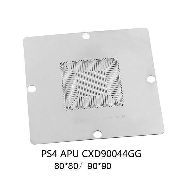 PS4 CPU CXD90044GB customize bga reballing kit 80x80 90x90 CXD90044 PS4 heatable stencil PRO GPU APU stencil