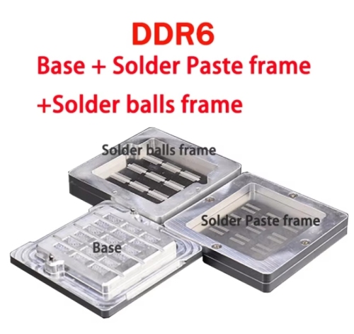 3pcs/set 9 in 1 BGA Reballing Stencil Kits for DDR6 Tin Planting Platform BGA template