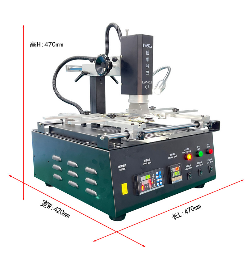 Best Quality 220V/110V LW-02 IC reballing kit bga rework istasyonu chip removal machine