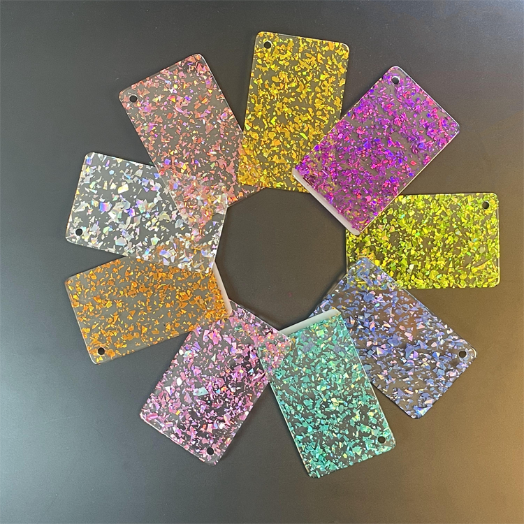 1/8" Glitter Cast Acrylic Sheets GDFT-LB709