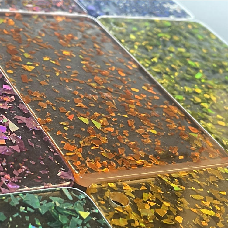 1/8" Glitter Cast Acrylic Sheets GDFT-LB800