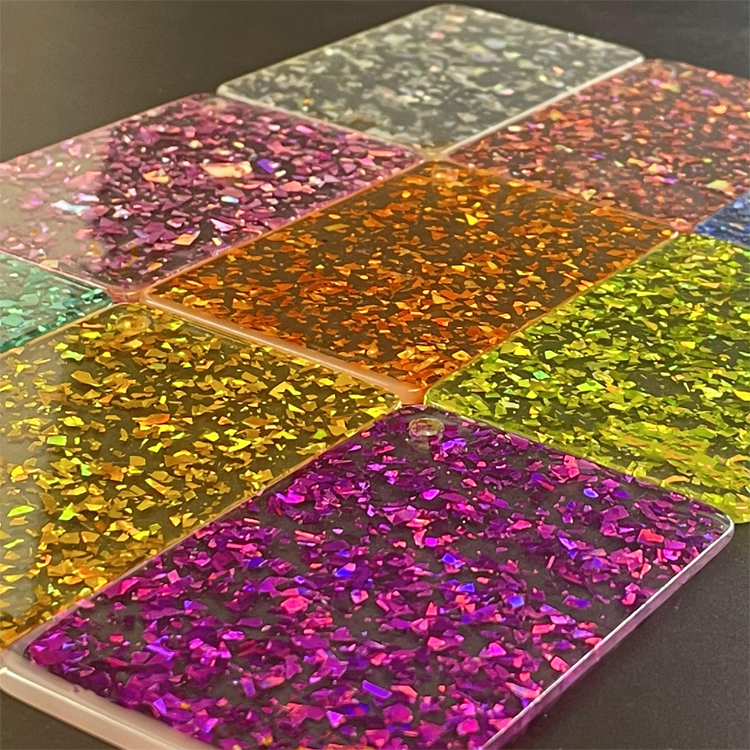 1/8" Glitter Cast Acrylic Sheets GDFT-LB601