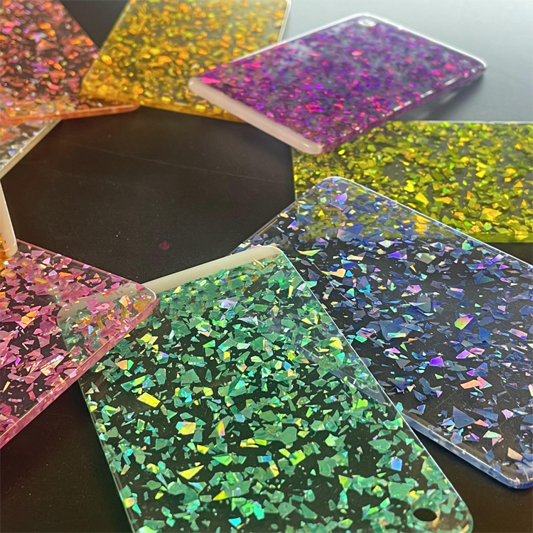 1/8" Glitter Cast Acrylic Sheets GDFT-LB709
