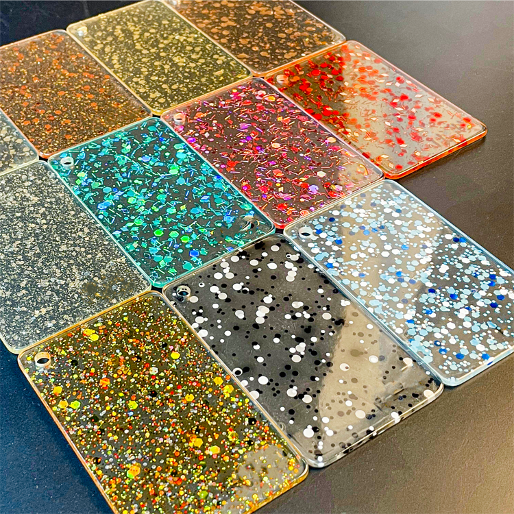 1/8" Glitter Cast Acrylic Sheets GDFG-10