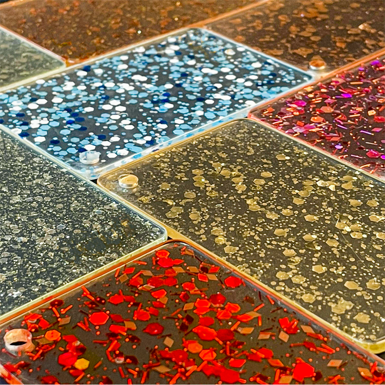 1/8" Glitter Cast Acrylic Sheets GDFG-05