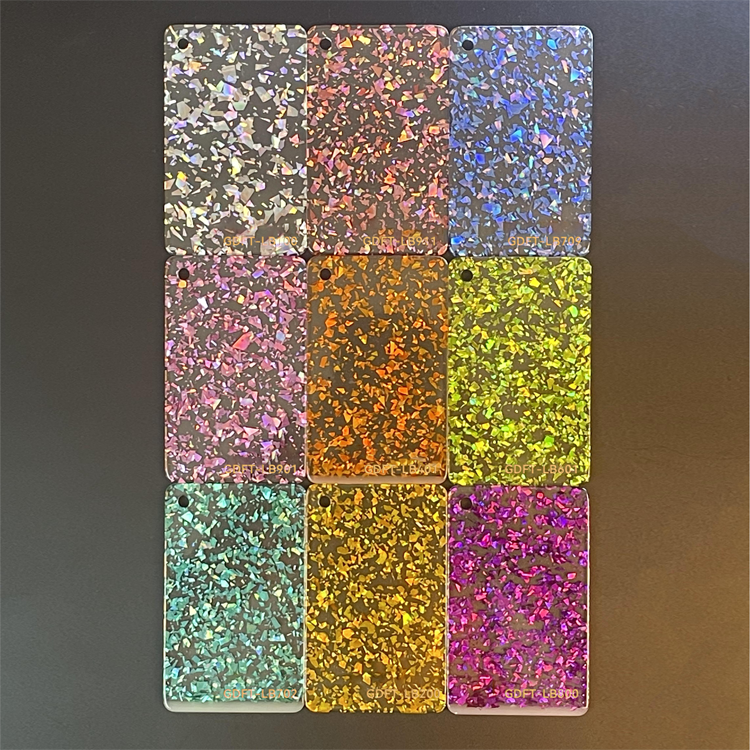 1/8" Glitter Cast Acrylic Sheets GDFT-LB709