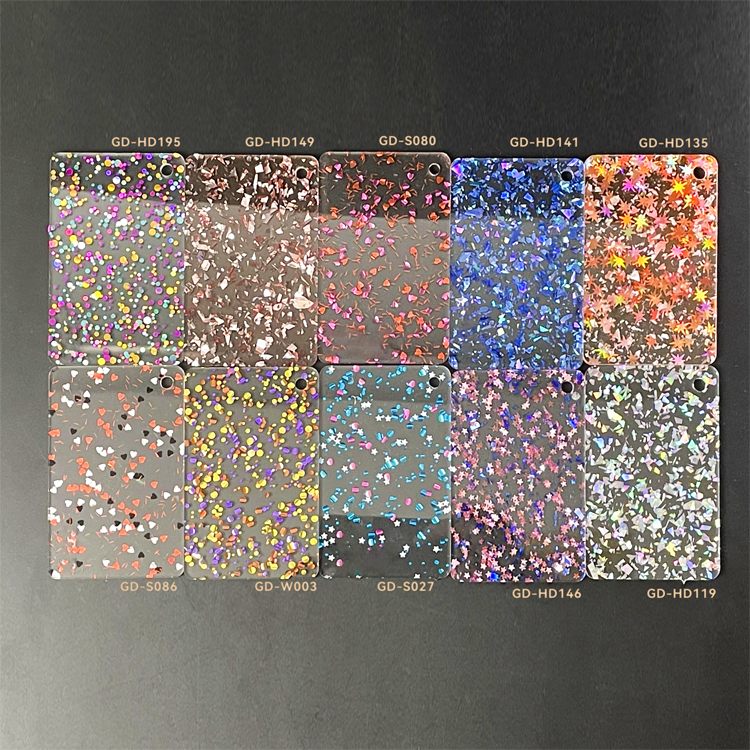 1/8" Glitter Cast Acrylic Sheets GDS086