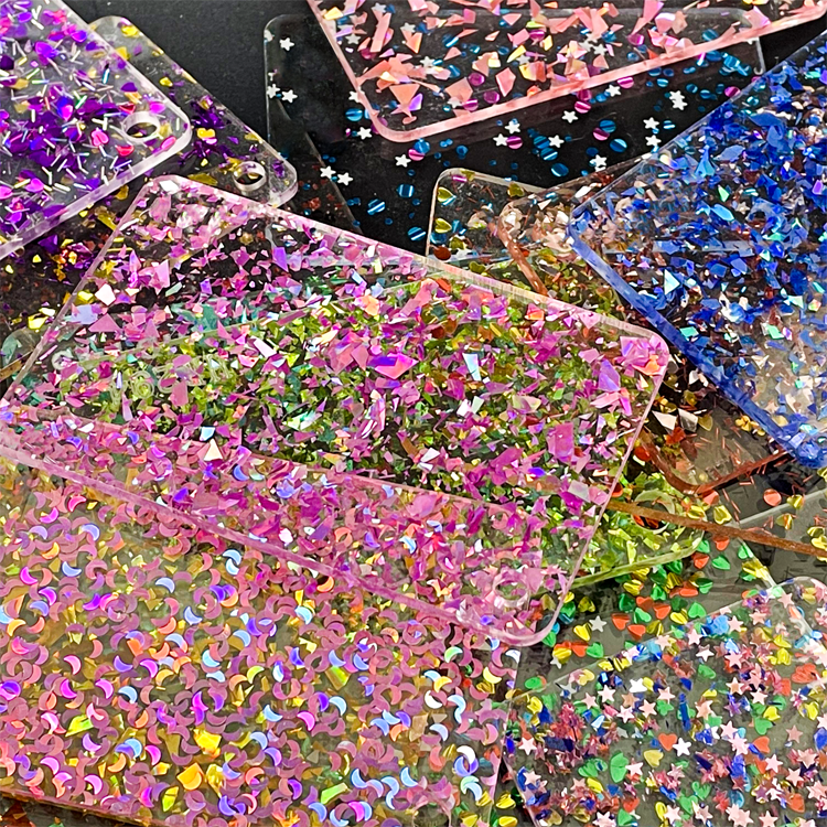 1/8" Glitter Cast Acrylic Sheets GDE019