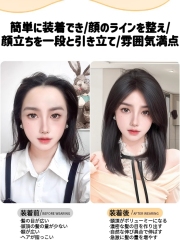 女性用ウィッグヘアピース｜頭頂部ボリュームアップ｜ふんわり高めの地毛風｜軽量・細いデザイン｜白髪カバー替えヘアピース