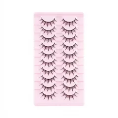 硬い茎のつけまつげ｜ママセンチメンタル漫画風小悪魔スタイル｜10組セット｜サポート力のある硬い茎でしっかりフィット