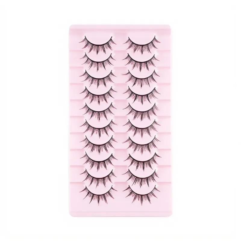 硬い茎のつけまつげ｜ママセンチメンタル漫画風小悪魔スタイル｜10組セット｜サポート力のある硬い茎でしっかりフィット